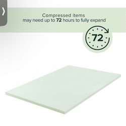 Green Tea Memory Foam Mattress Topper