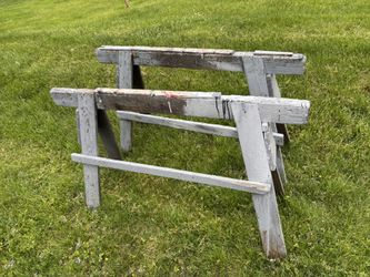 A pair of saw horses
