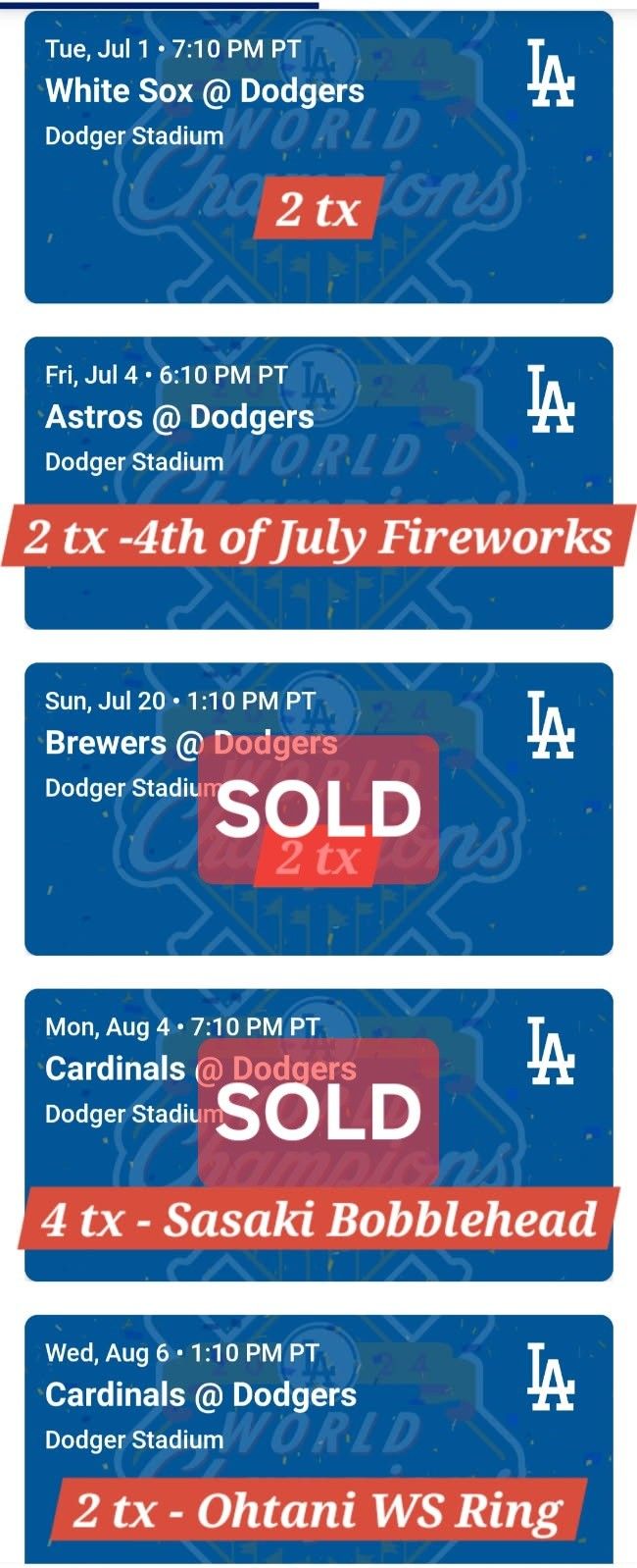 Dodger Tickets Good Seats And Shade