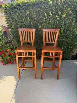 Bar height wood chairs