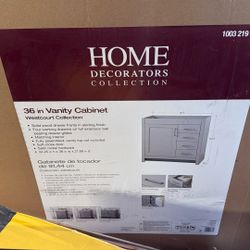 36 Inch Vanity Cabinet Gray Color