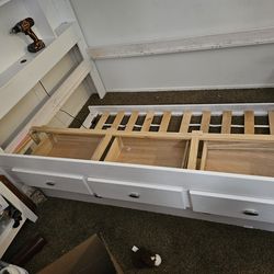 Full size trundle bed frame.