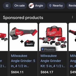 Milwaukee Cordless Grinder And 5.0 Battery Great Shape Still