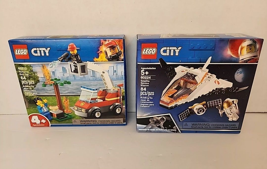 LEGO CITY Lot of 2 - Barbecue Burn Out 60212 & Satellite Service Mission 60224 NEW