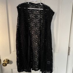 Black lace Vest