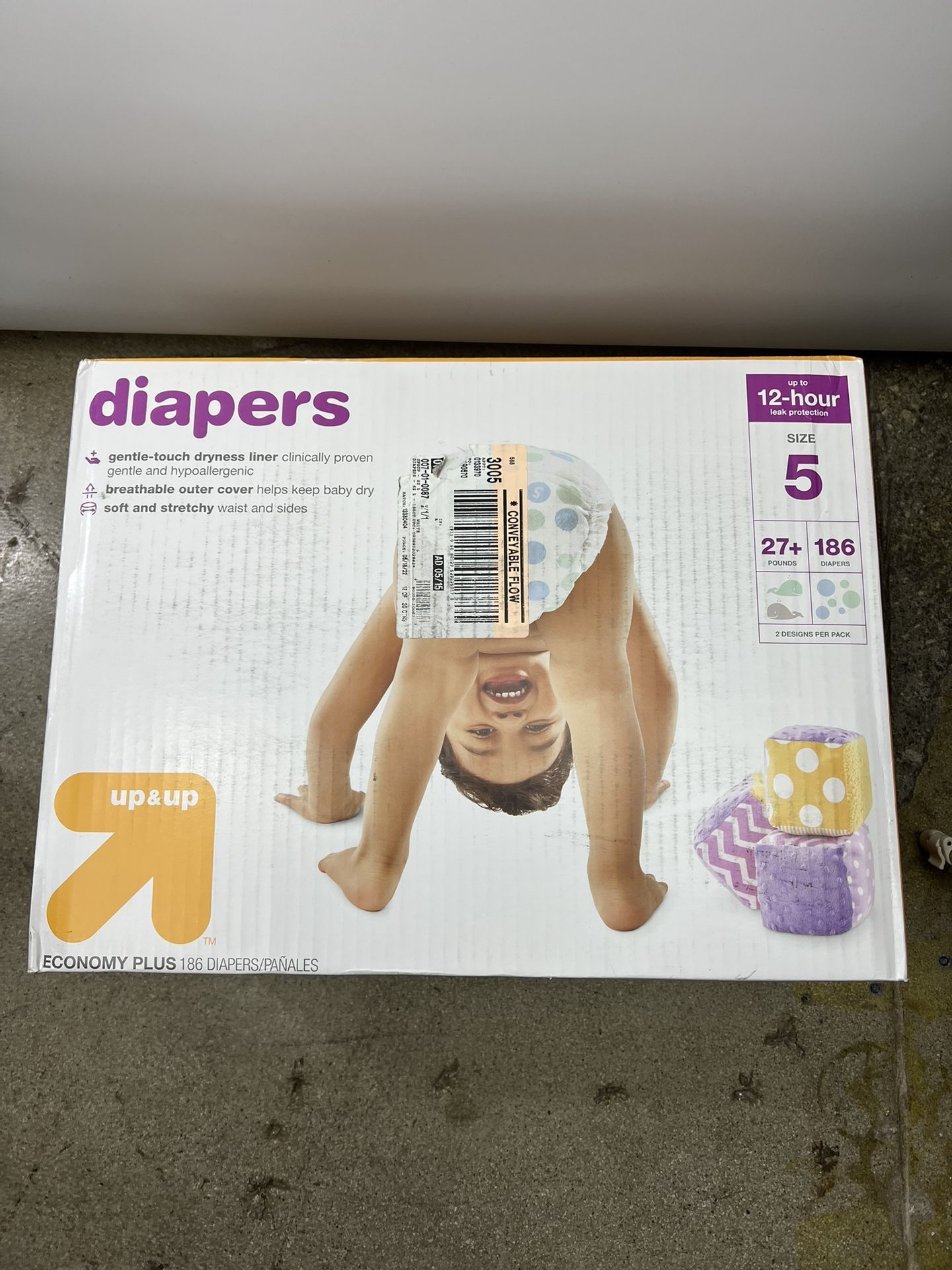 Size 5 Baby Diapers - Up & Up 186ct.