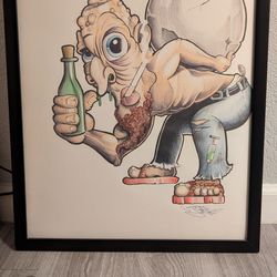 Weight of the 🌎 18" x 24" blk framed original art.