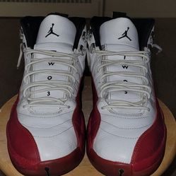 JORDAN 12 RETRO CHERRY/VARSITY RED/CHICAGO 2009 SIZE 10 MENS $170