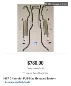 55,56,57 Belair exhaust system