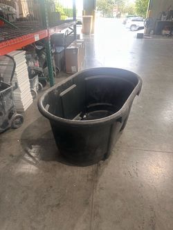 Large Black Plastic Utility Tub