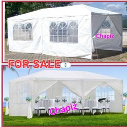 Canopy Party  Tent with 6 Sidewalls Porbable ShelterTent for Parties Beach Camping Party Baptism,First Comunion,Baby Shower(10x20,White)