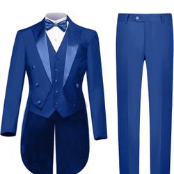 Light Royal Blue, Mens Suits 3 Piece