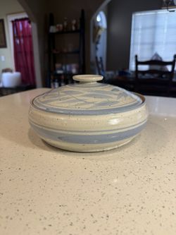 Vintage Studio Pottery Covered Casserole Dish – Signed