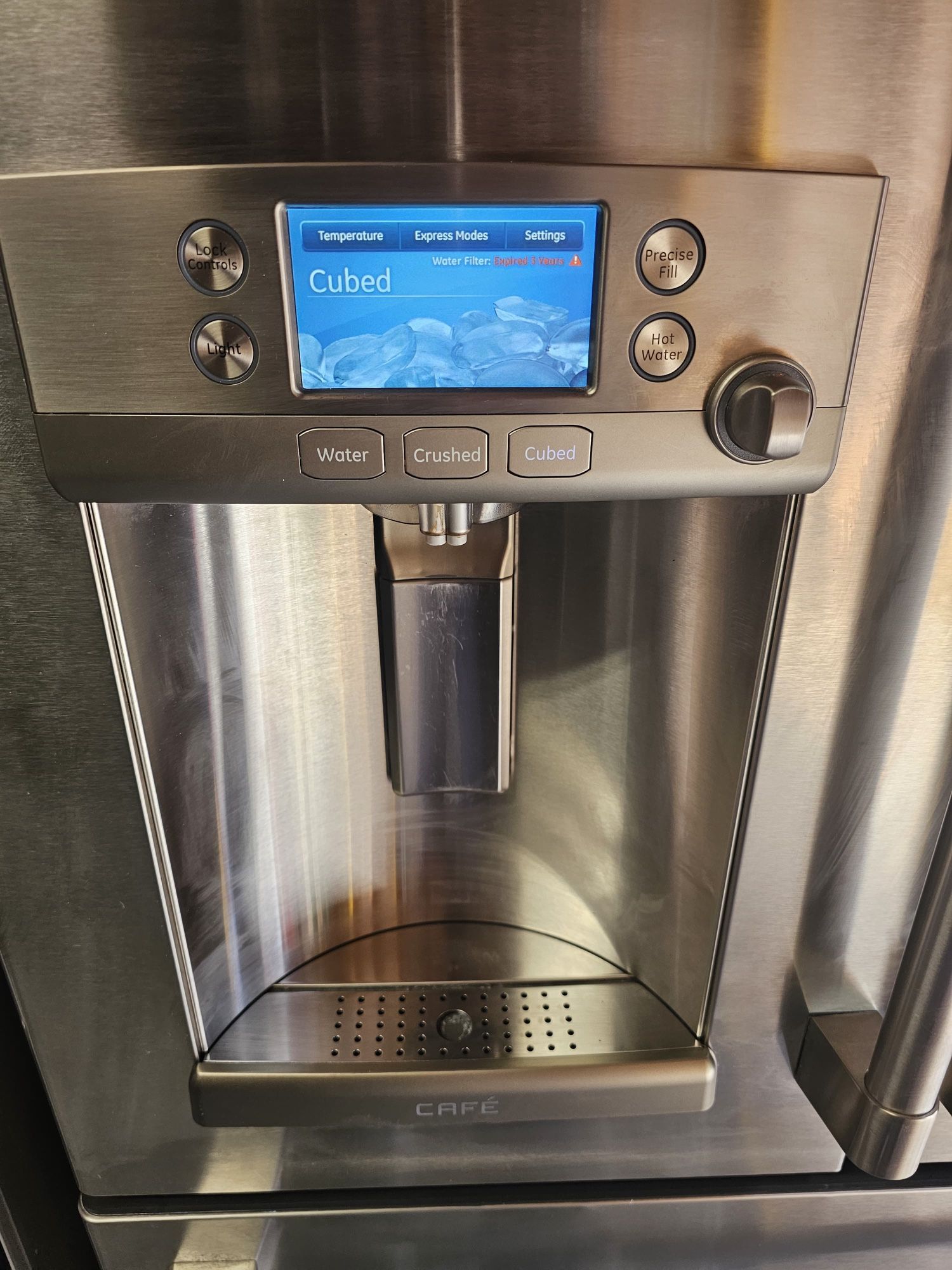 REFRIGERATOR FRENCH DOOR GE CAFE STAINLESS STEEL LIKE NEW COUNTER DEPTH