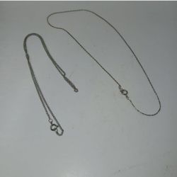 2 silver chains