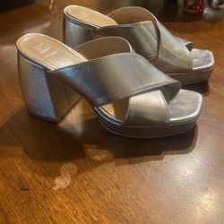 Silver Slides Size 8.5 Can Fit a 9  $27.00