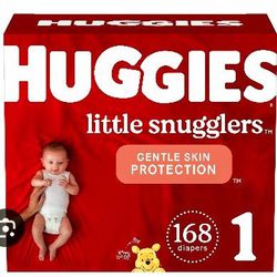 Huggies Little Snugglers Size 1 168 Count Diapers