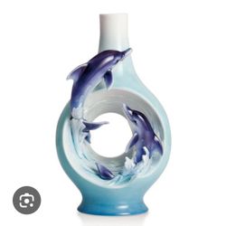 Porcelain Vase - Dolphin