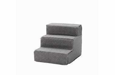 14" 3-Step Dog/Cat Stairs, Grey