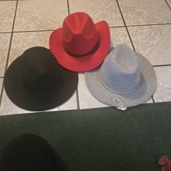 3 Cowboy Hat They're Good Condition For $5 Each