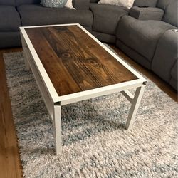 White farmhouse coffee table