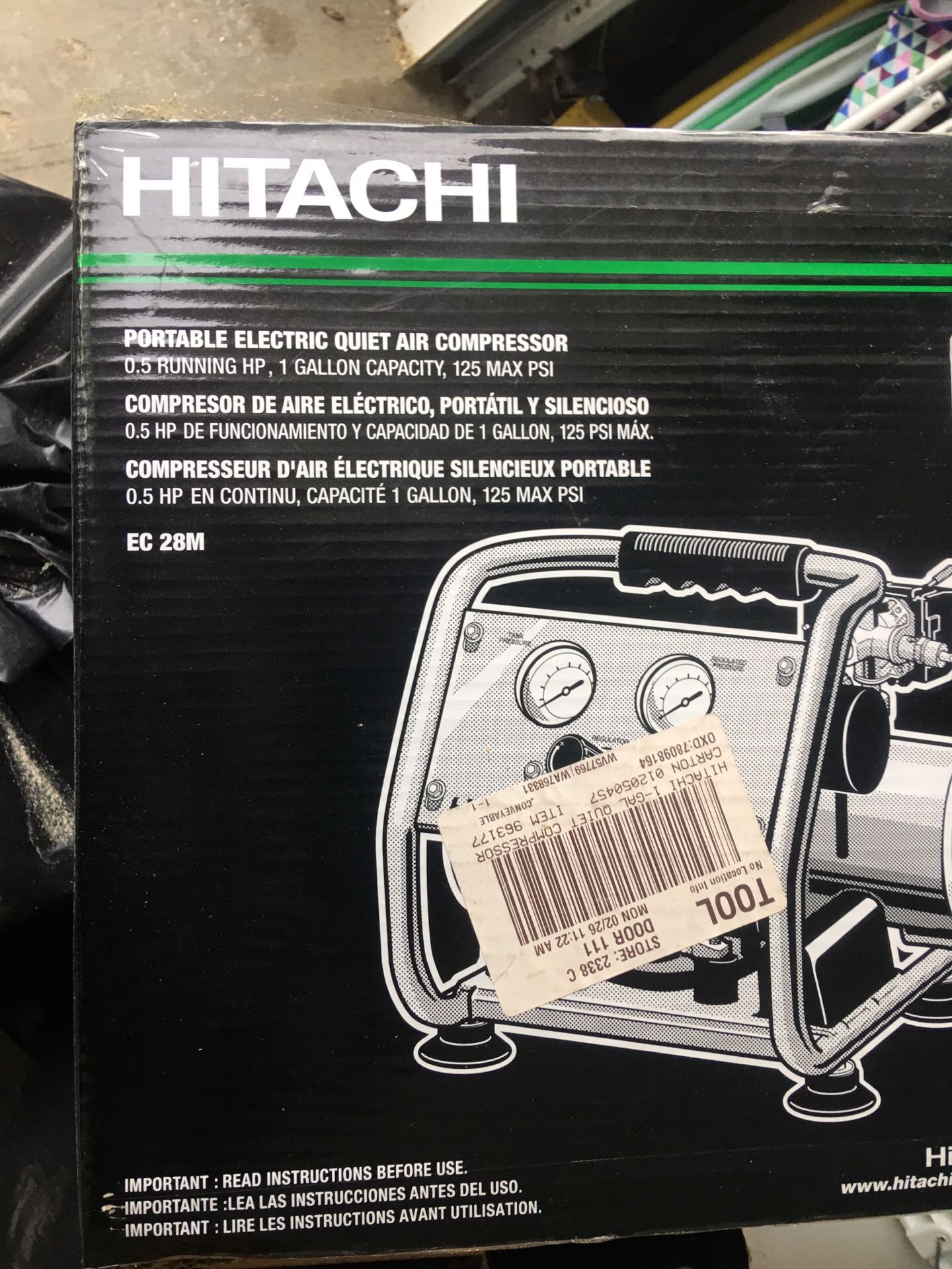 Hitachi 1 gal air compressor new in box
