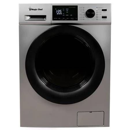 Magic Chef 2.7 Cu. Ft Washer and Dryer Combo Machine, Silver