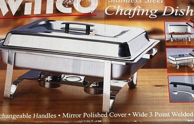 Winco . Full Size Chafer w/ Hinged Lid & Chafing Fuel Heat