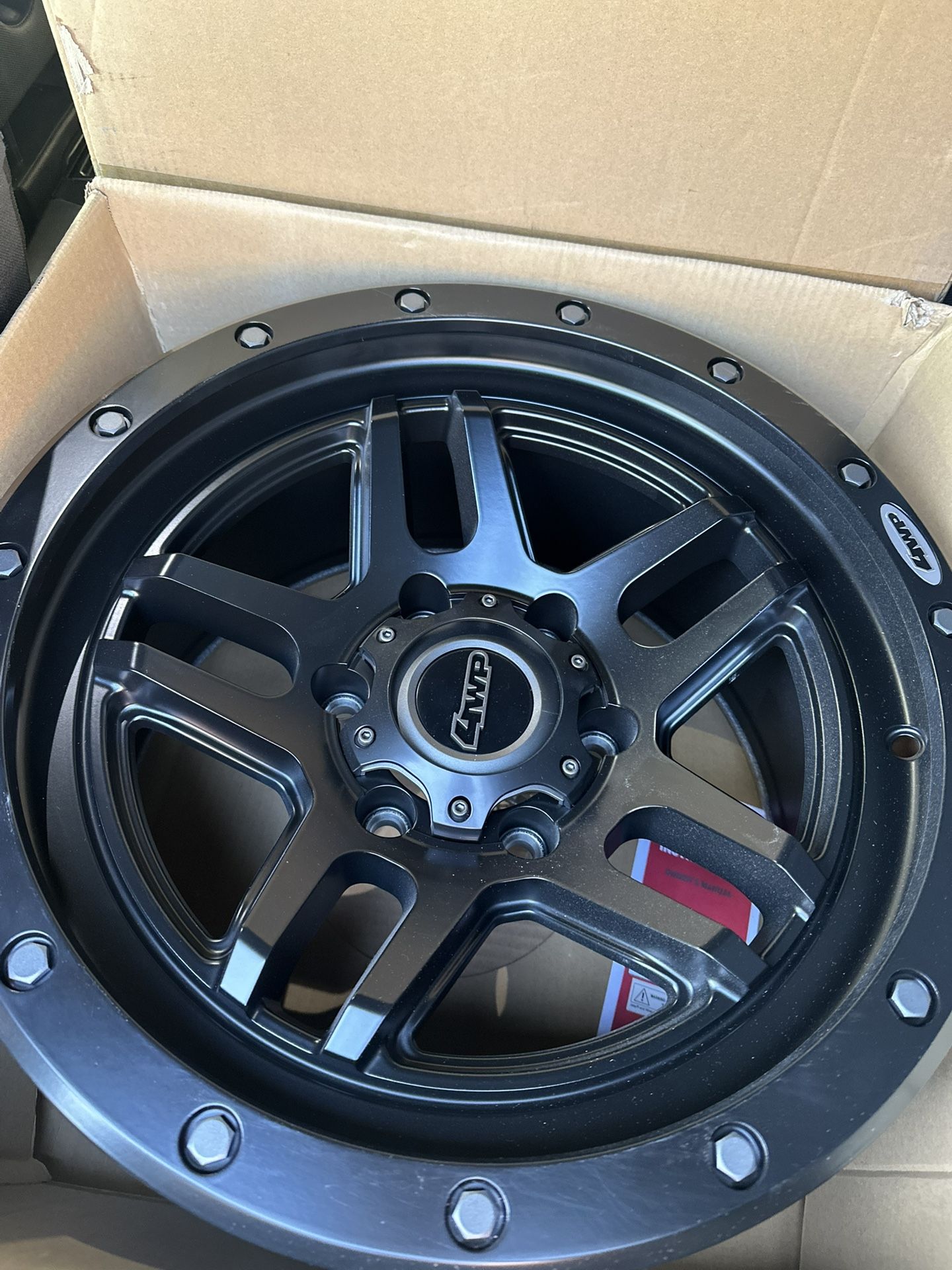 4wp black T spoke wheels New! Set of (4)