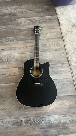 Yamaha Black Acoustic-Electric Guitar