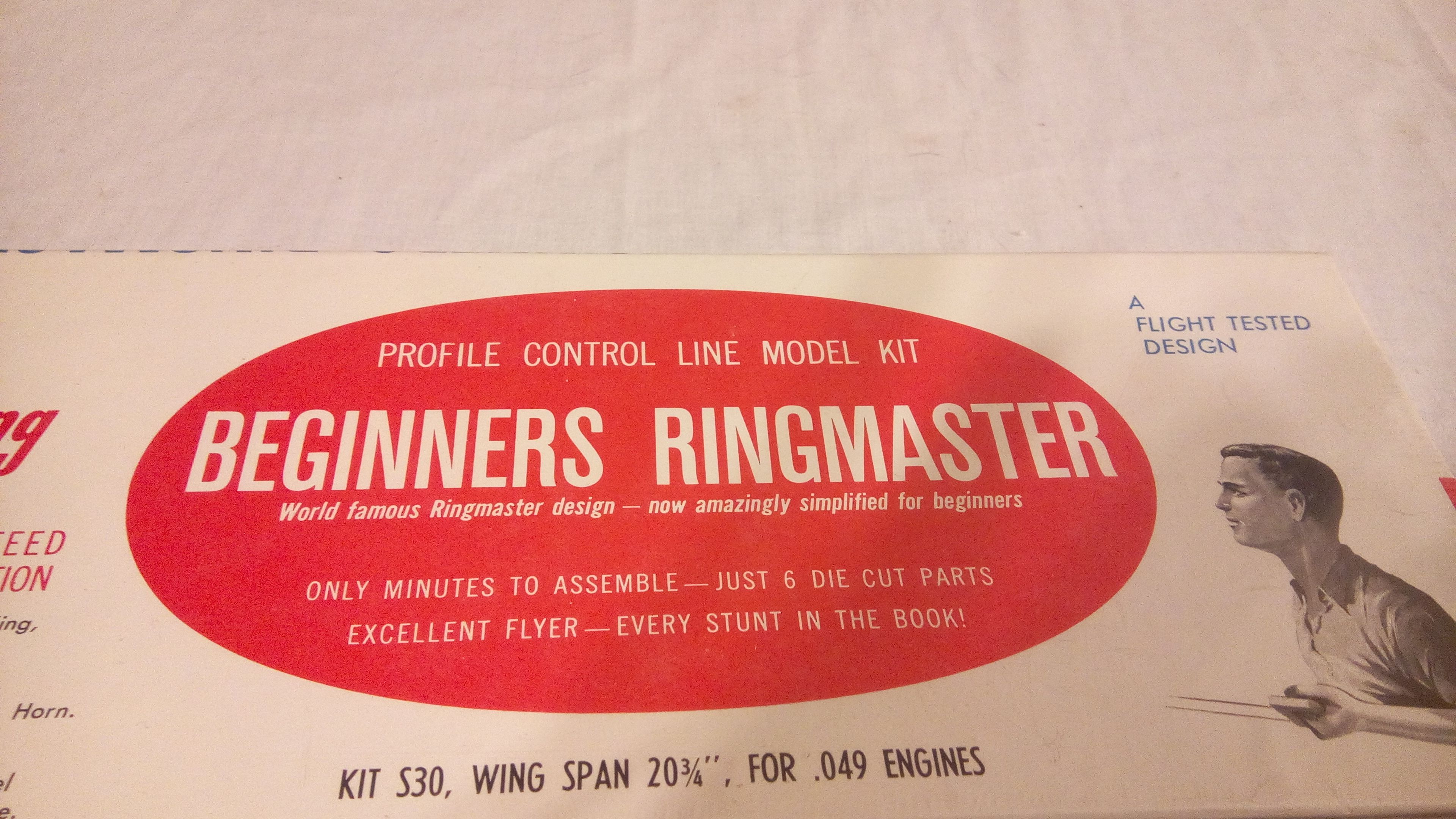 Sterling Models Beginners Ringmaster Control Line Model Airplane
