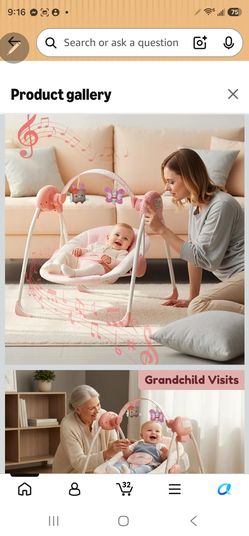 Baby Swings for Infants, Tiny Marvels Portable Swing with Music,0-9M, 20lbs
5 Adjustable Swing Speeds, Foldable Newborn Swing, Dual Power Supply,