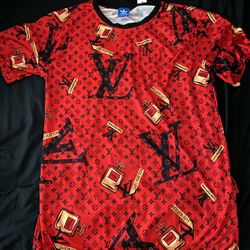 Red Louis Vuitton Shirt 