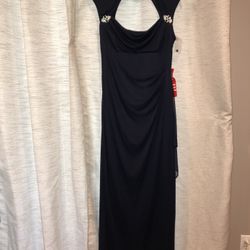 Evening Navy Blue Dress