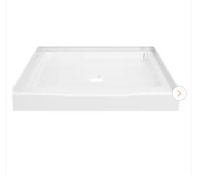 🆕 Classic 500 32 in. L x 32 in. W Alcove Shower Pan Base with Center Drain in High Gloss White