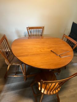 Wood Dining Table with 6 chairs