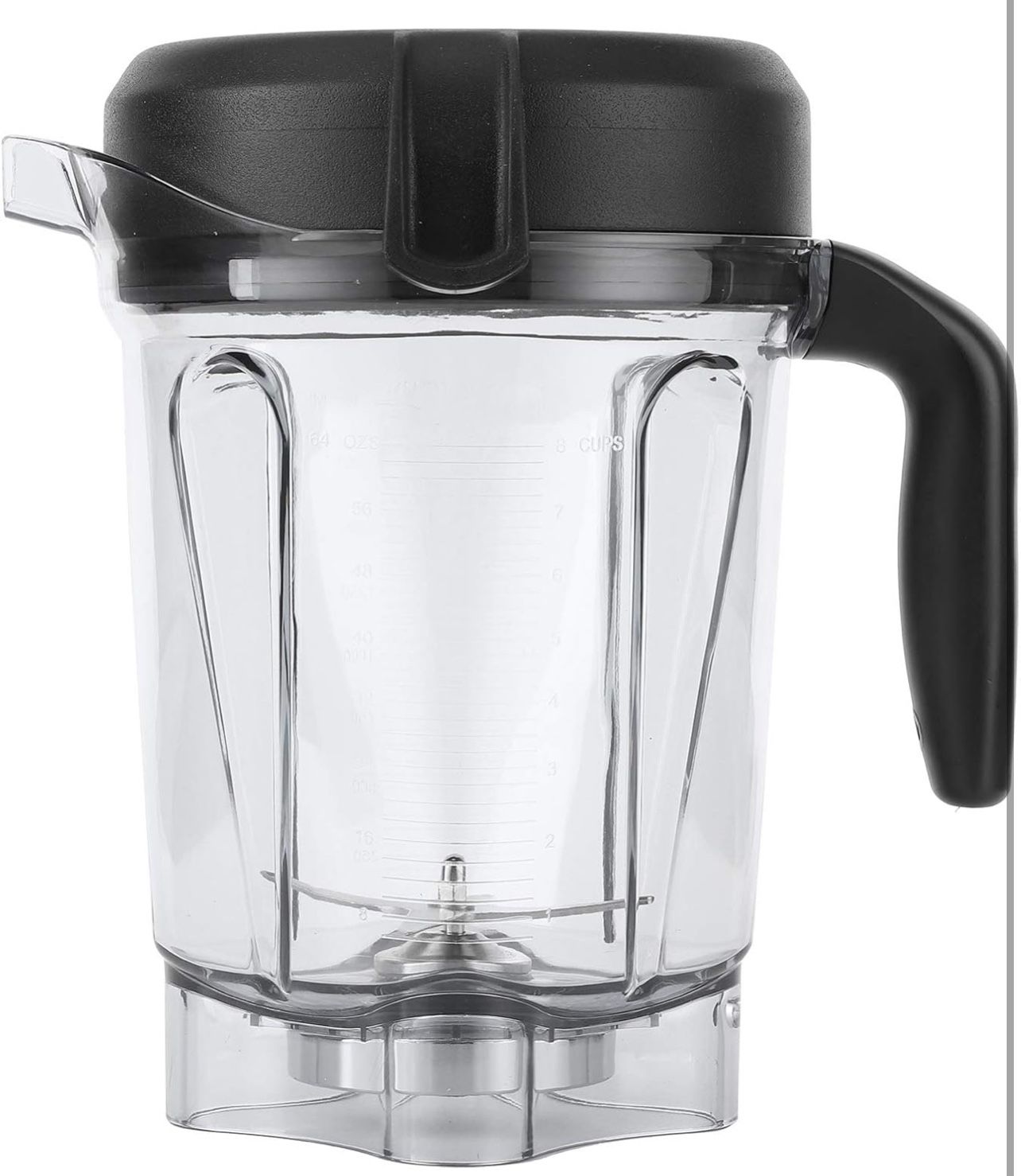 Transparent Food Blender Container with Blade Lid Replacement Accessories comfortable ounce and cup measurements Fit for Container 64oz For vitamix b