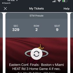 2 Tickets Game 7 Miami Heat Vs Boston Celtics $900