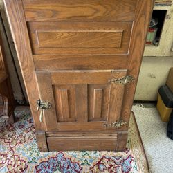 Vintage Antique Oak Ice Box