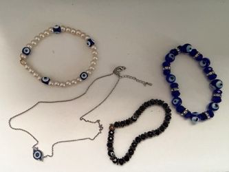 3 Evil Eye 🧿 Bracelets 1 Necklace