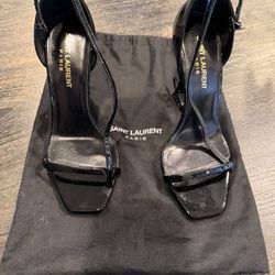 SAINT LAURENT Opyum embellished patent-leather heels