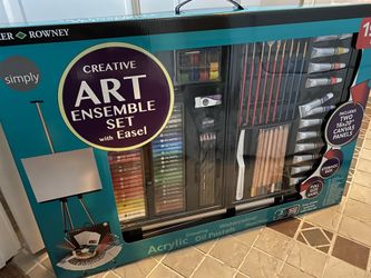 Brand new 190 piece art set w/ easel