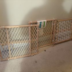Lot Of 3 Position And Lock Baby Gates