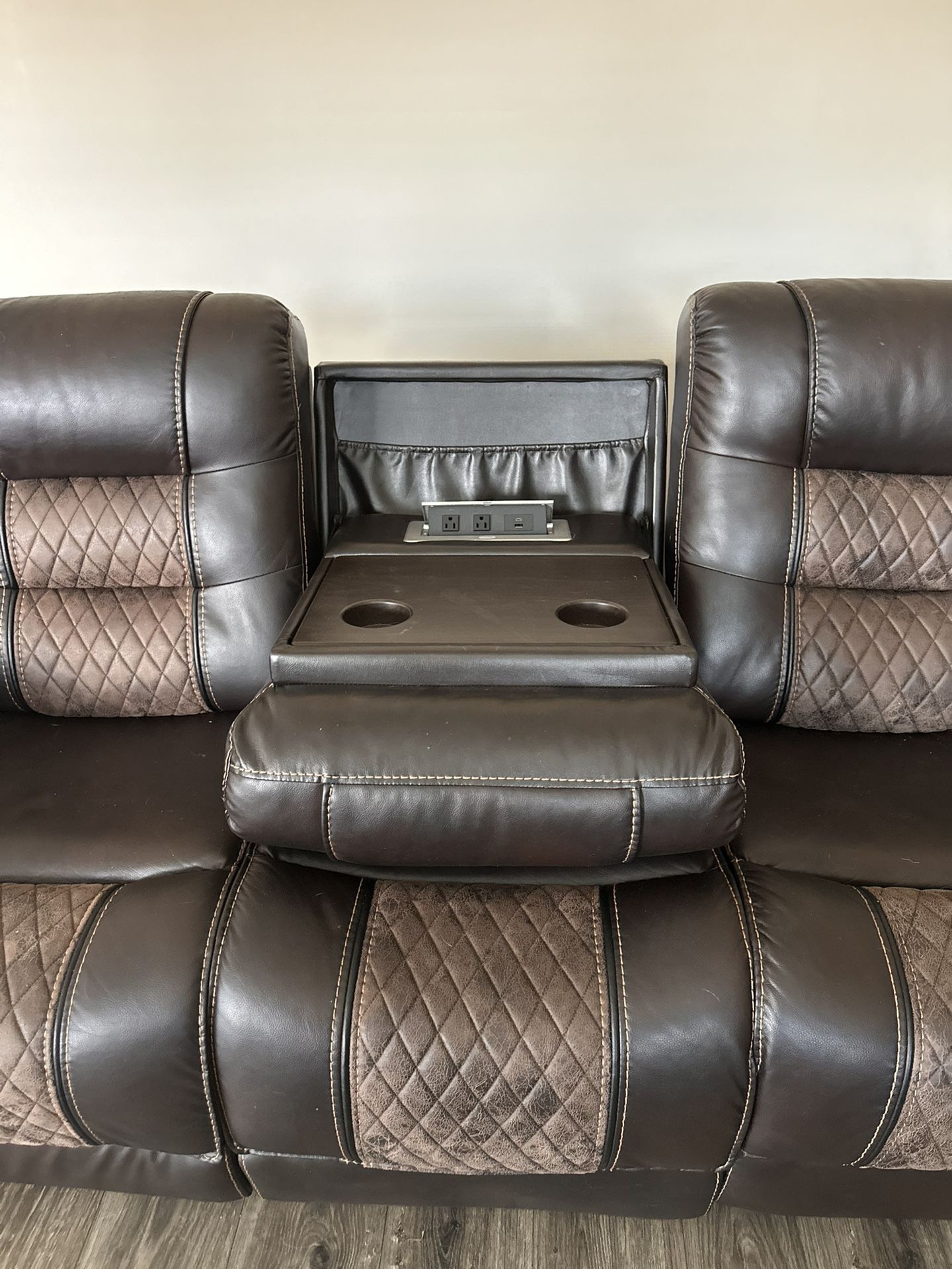 Brown Leather Reclining Couches