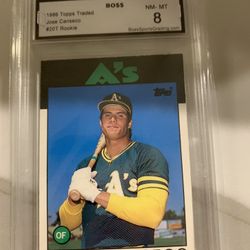 Jose Canseco 86 Topps Traded Rookie Graded 