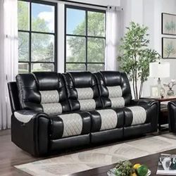 Brand New! 2pc Power Recliners W/Bluetooth Speaker Console/ Take it home with only$39Down/ Hablamos Español Y Ofrecemos Financiamiento 🙋🏻‍♂️ 