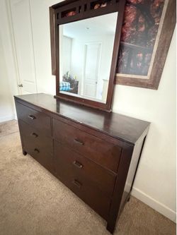 Dresser with mirror $80