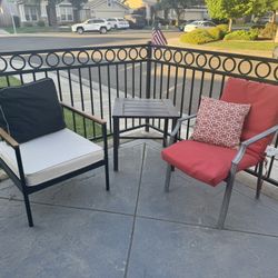 Metal Patio Chairs With Table All For $40