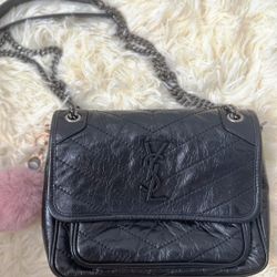 Classic Vintage Pleated Crossbody Bag for Women