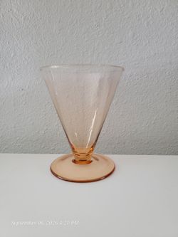 Calvin Klein Khaki Coral Footed Cocktail Glass